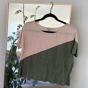 Boxy Crop Colorblock Top
